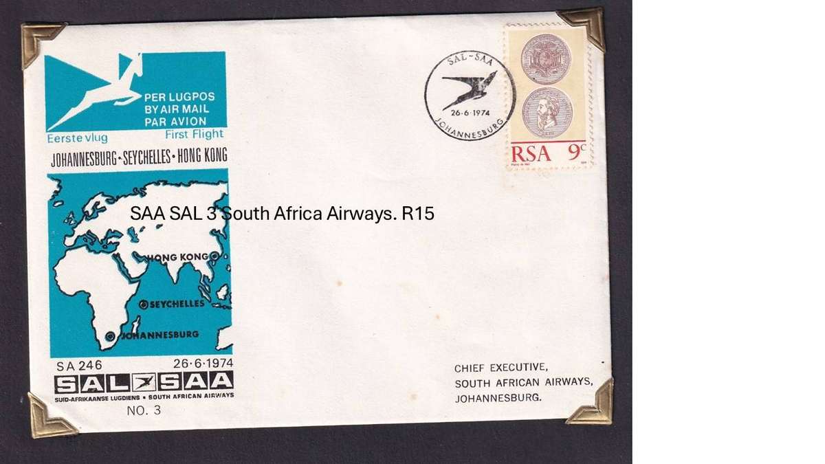 SAA SAL 3 South Africa Airways. R15