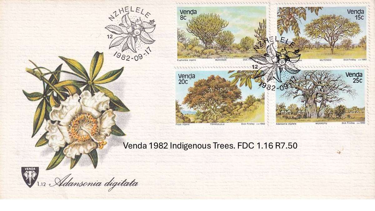 Venda 1982 Indigenous Trees. FDC 1.16 R7.50