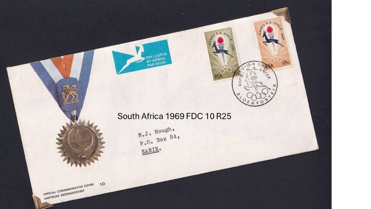 South Africa 1969 FDC 10 R25
