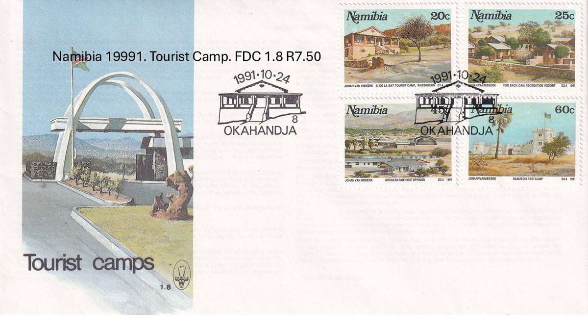 Namibia 19991. Tourist Camp. FDC 1.8 R7.50