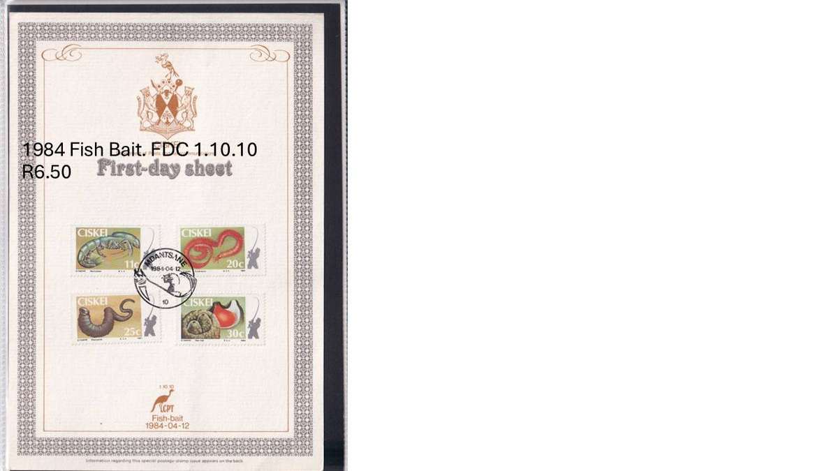 1984 Fish Bait. FDC 1.10.10  R6.50