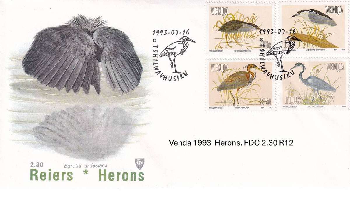 Venda 1993  Herons. FDC 2.30 R12