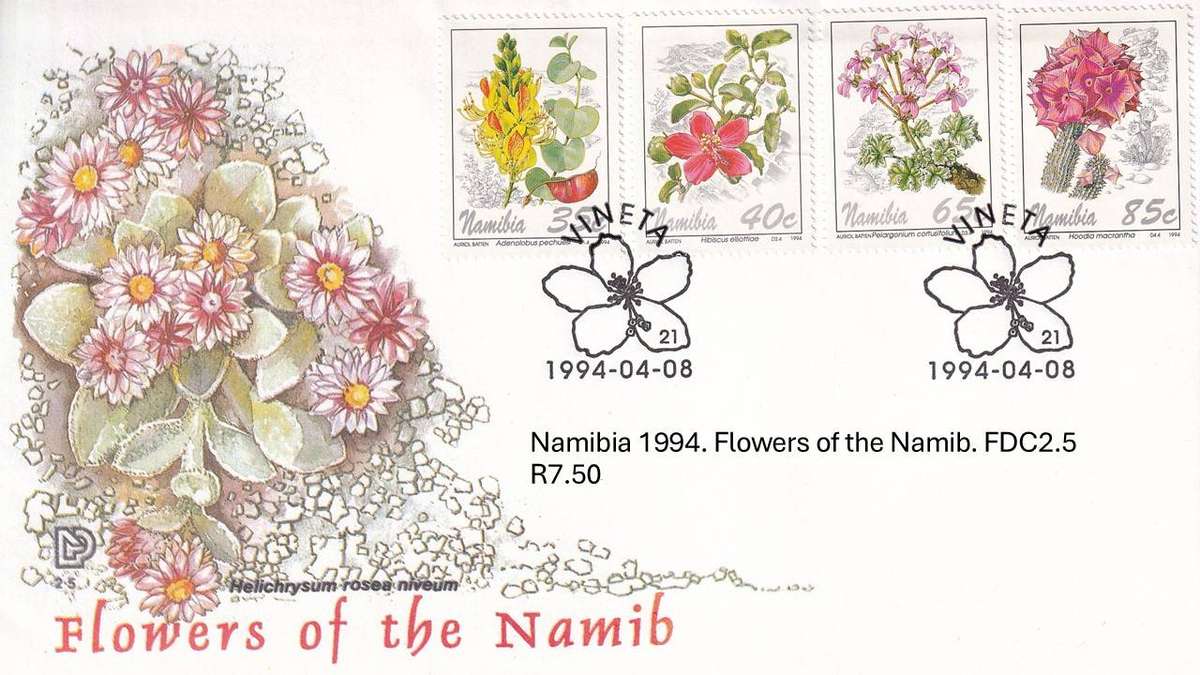 Namibia 1994. Flowers of the Namib. FDC2.5 R7.50