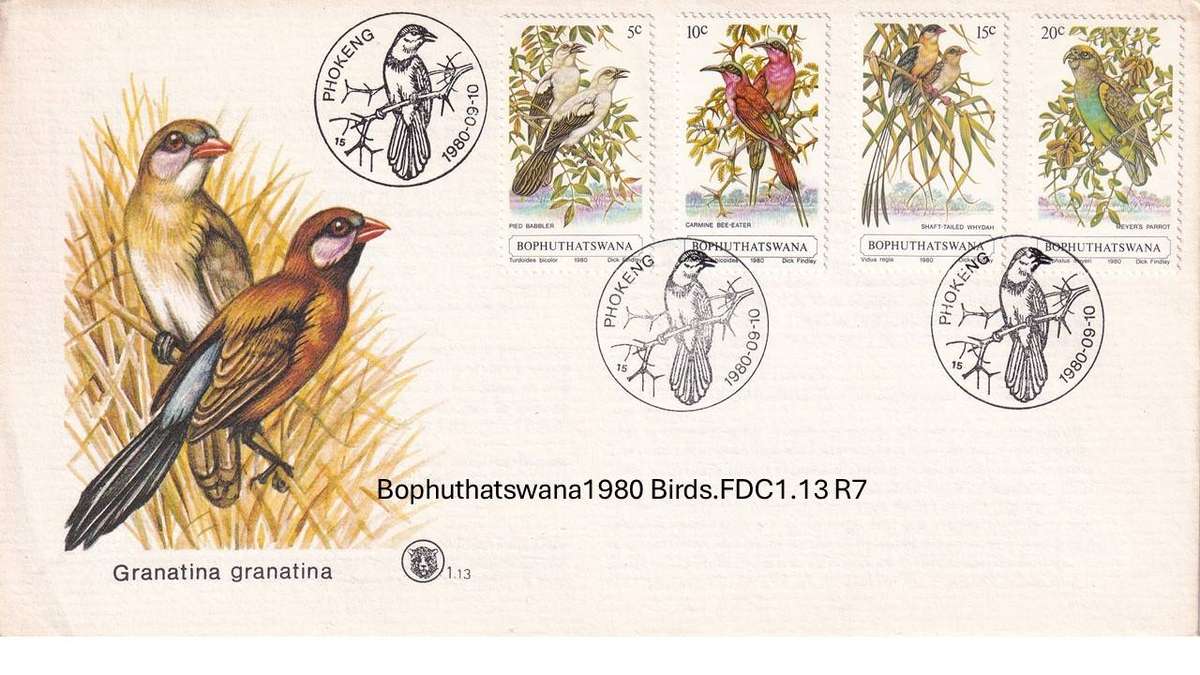 Bophuthatswana 1980 Birds.FDC1.13 R7