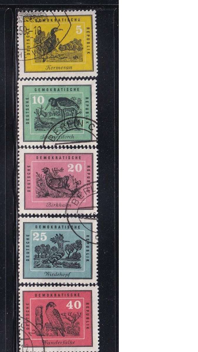 1959 Birds, DDR. Set not completed.