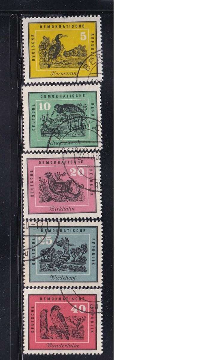 1959 Birds, DDR. Set not completed.
