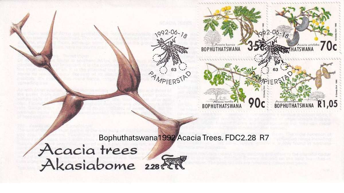 Bophuthatswana 1992 Acacia Trees. FDC2.28  R7