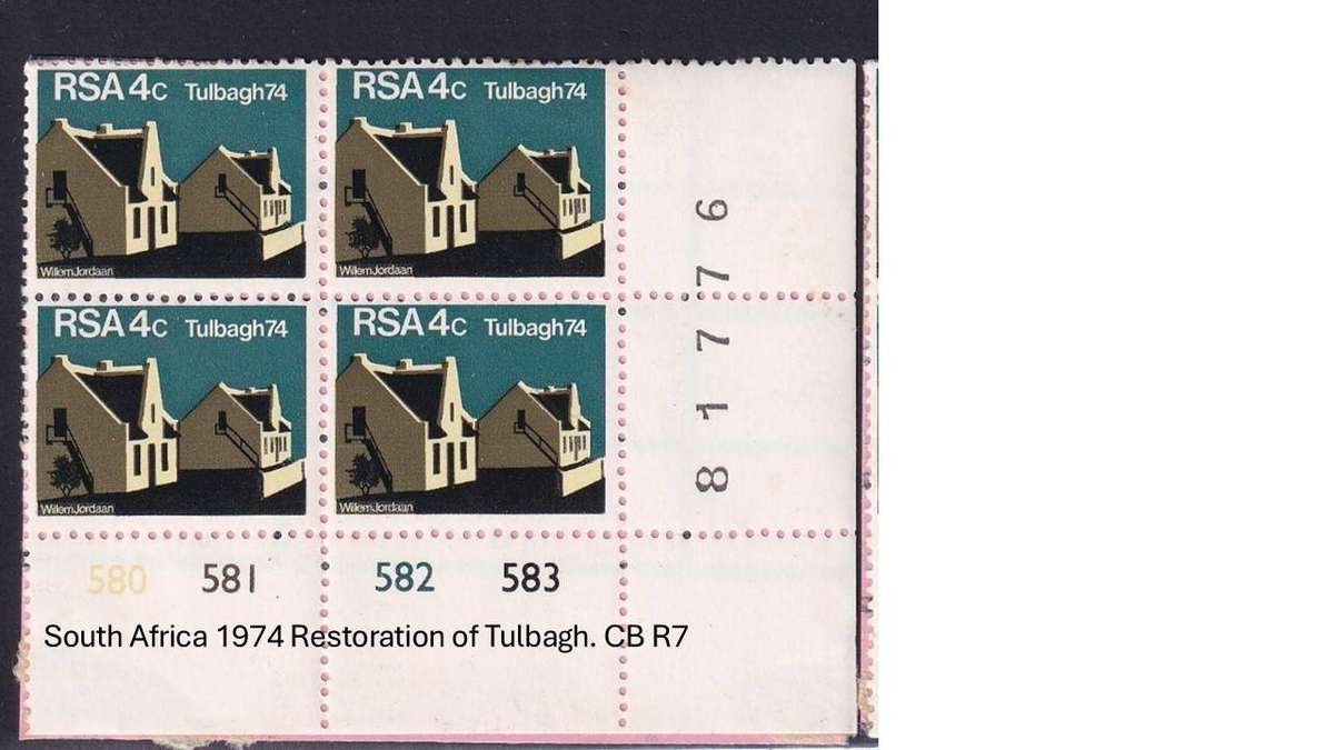 South Africa 1974 Restoration of Tulbagh. CB R7