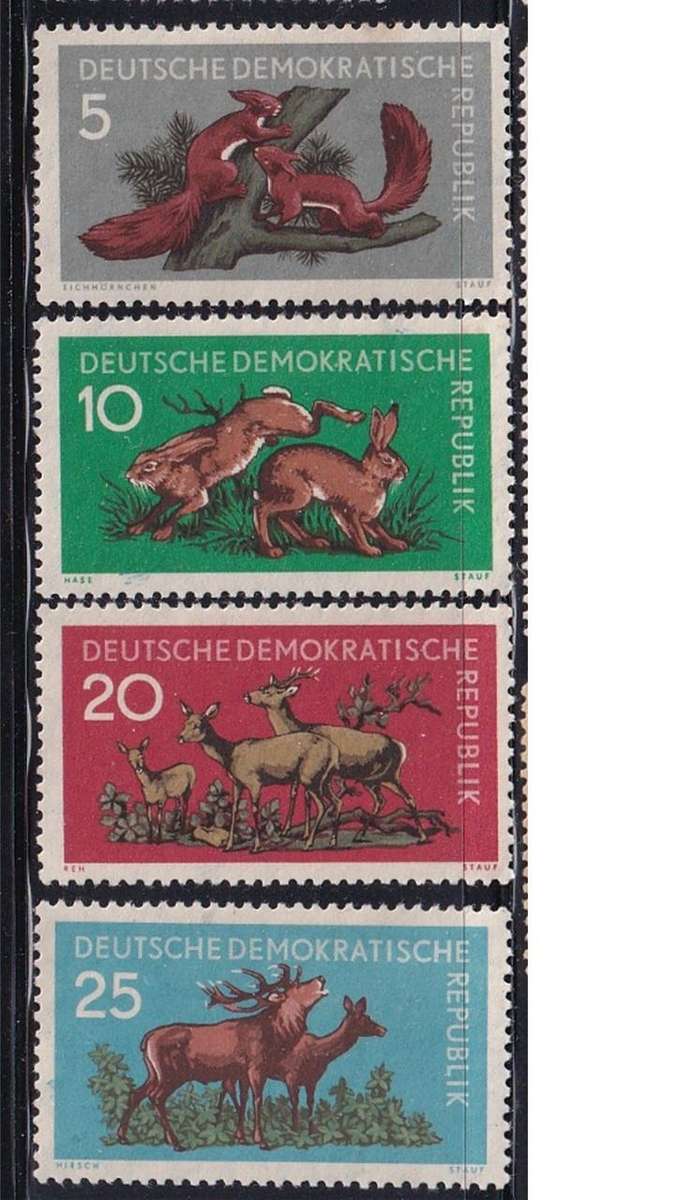 1959 Forrest Animals, DDR. Set not completed.