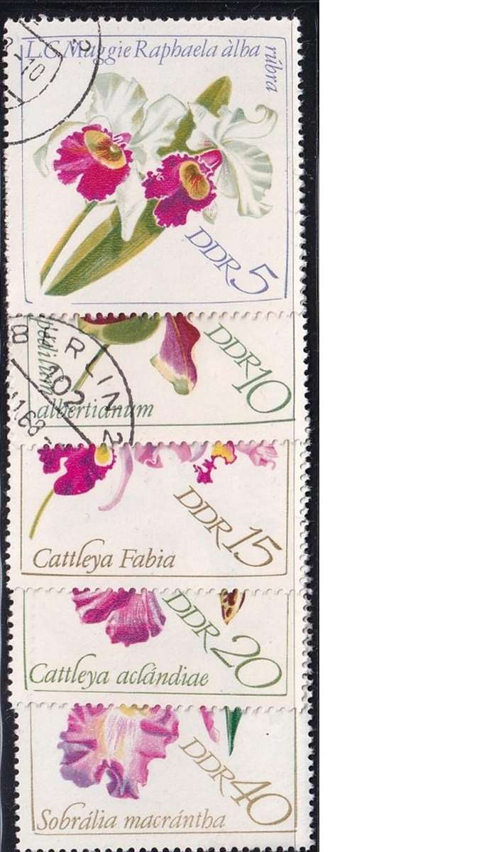 1968 Orhcids, DDR. Set not completed.