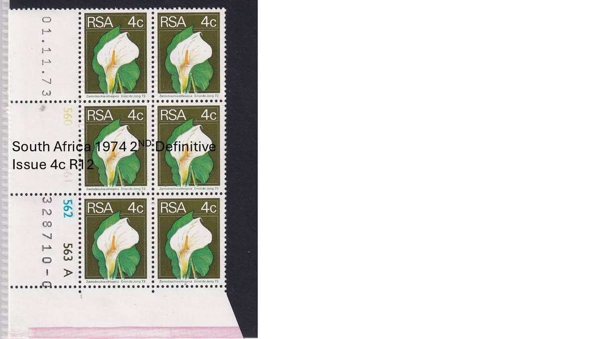 South Africa 1974 2ND Definitive Issue 4c R12