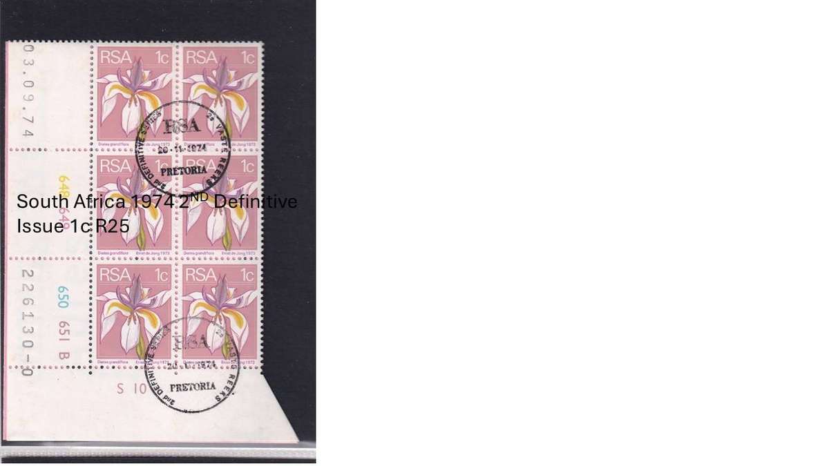 South Africa 1974 2ND Definitive Issue 1c R25