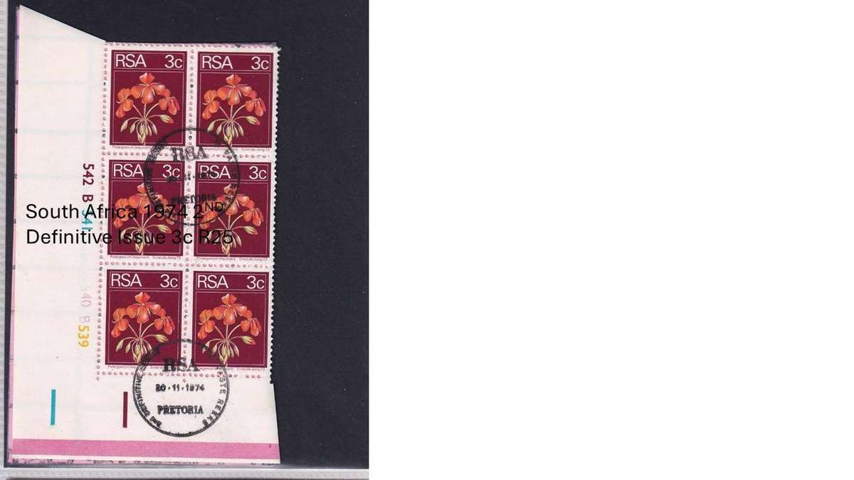 South Africa 1974 2ND Definitive Issue 3c R25