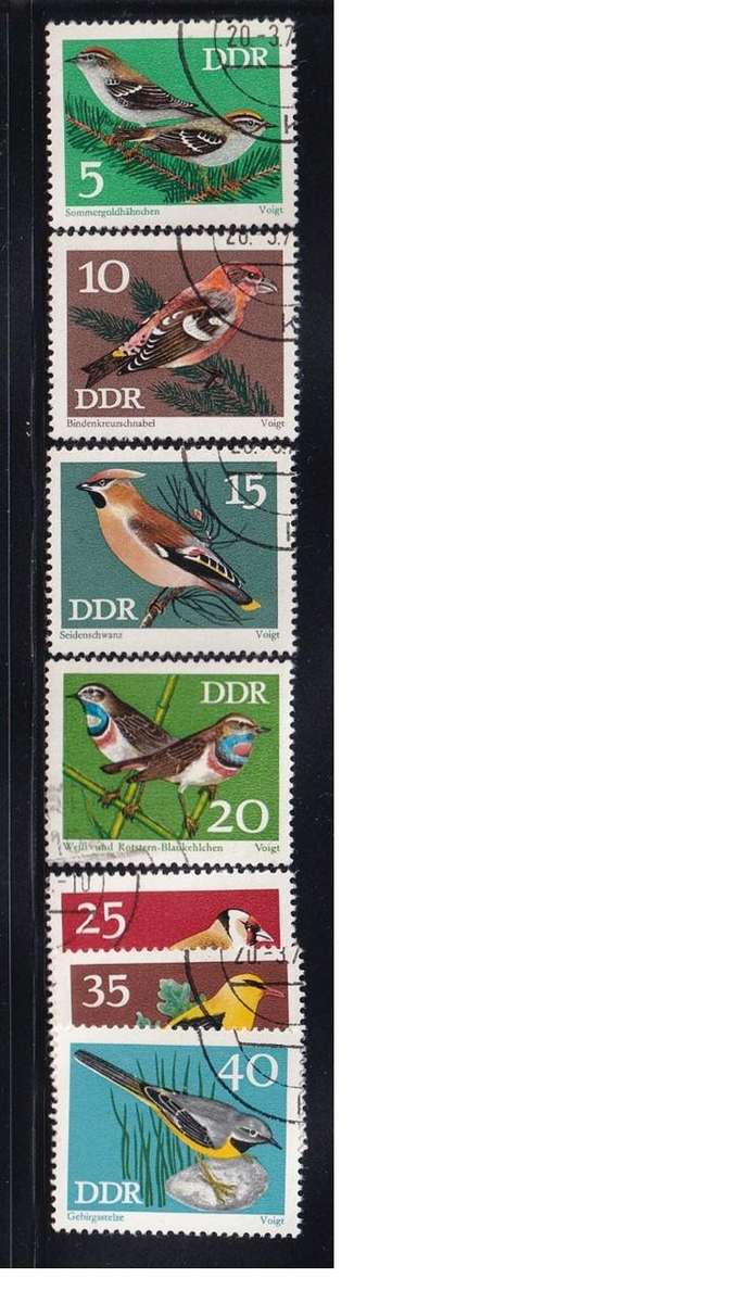 1973 Protected Songbirds, DDR. Set not completed.
