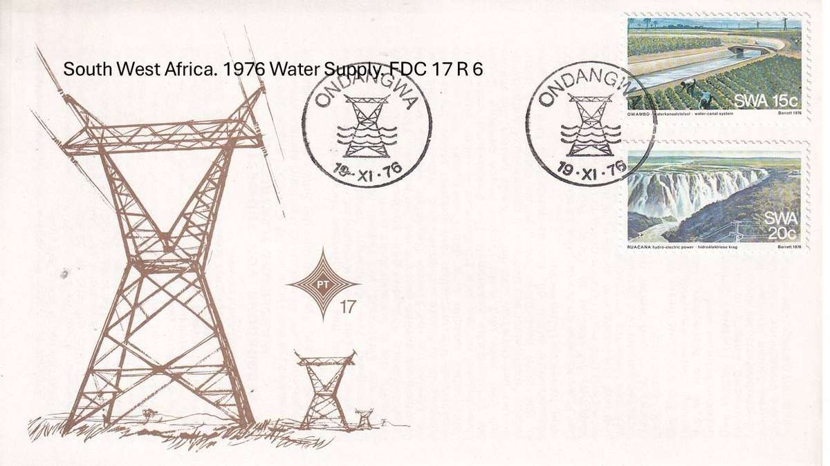 South West Africa. 1976 Water Supply. FDC 17 R 6