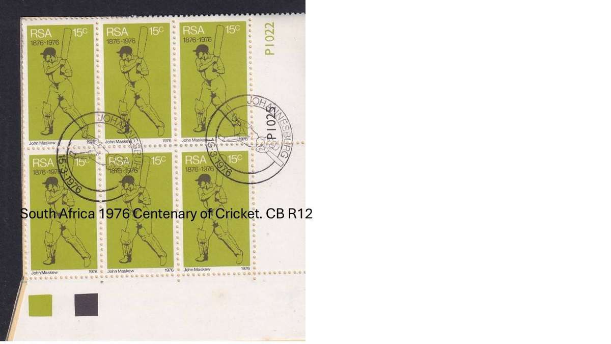South Africa 1976 Centenary of Cricket. CB R12