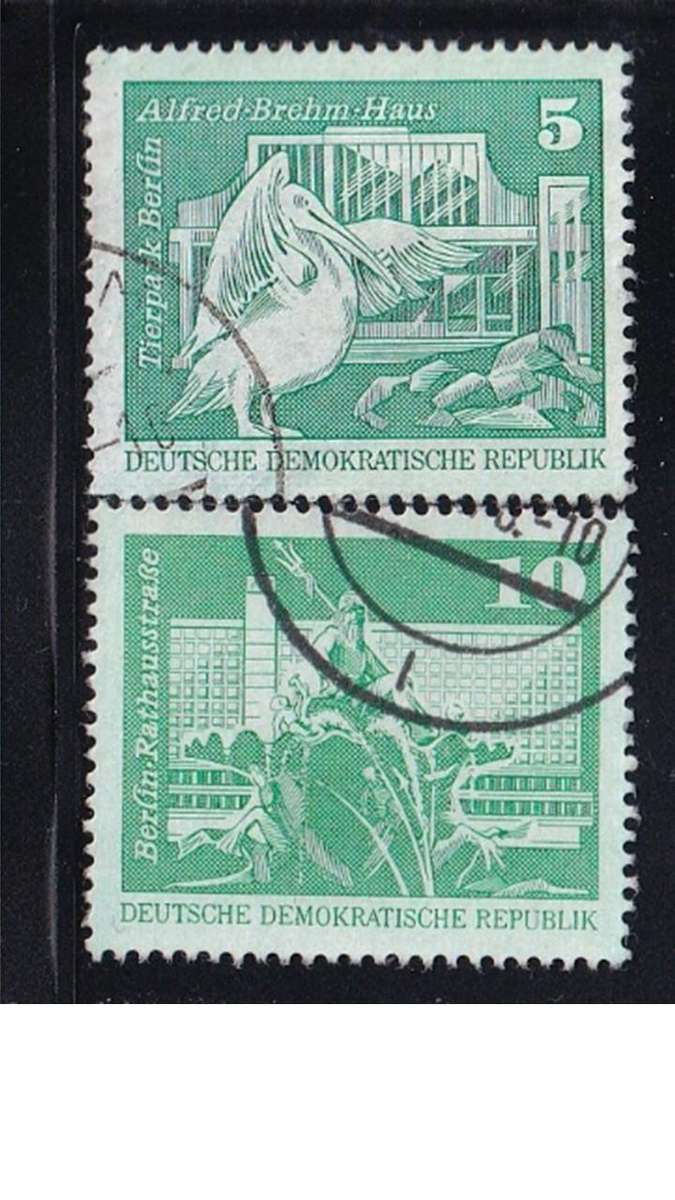 1973 Berlin Zoo and Rathausstrasse - Large Edition, DDR.