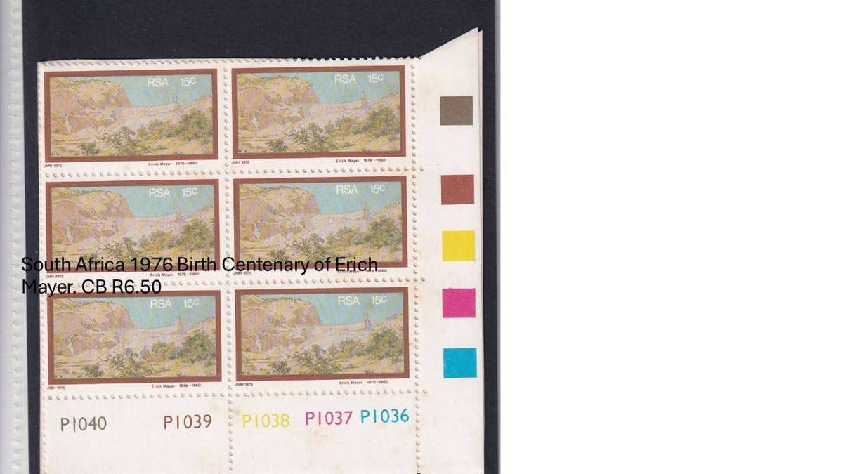 South Africa 1976 Birth Centenary of Erich Mayer. CB R6.50
