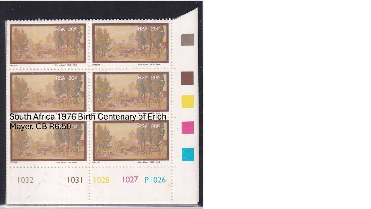 South Africa 1976 Birth Centenary of Erich Mayer. CB R6.50