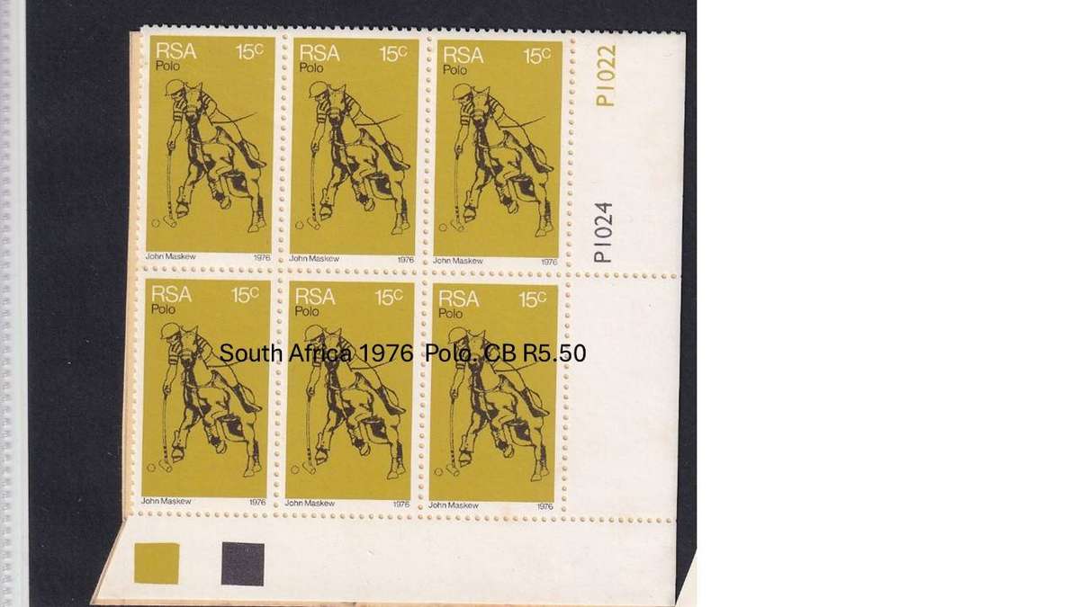 South Africa 1976  Polo. CB R5.50