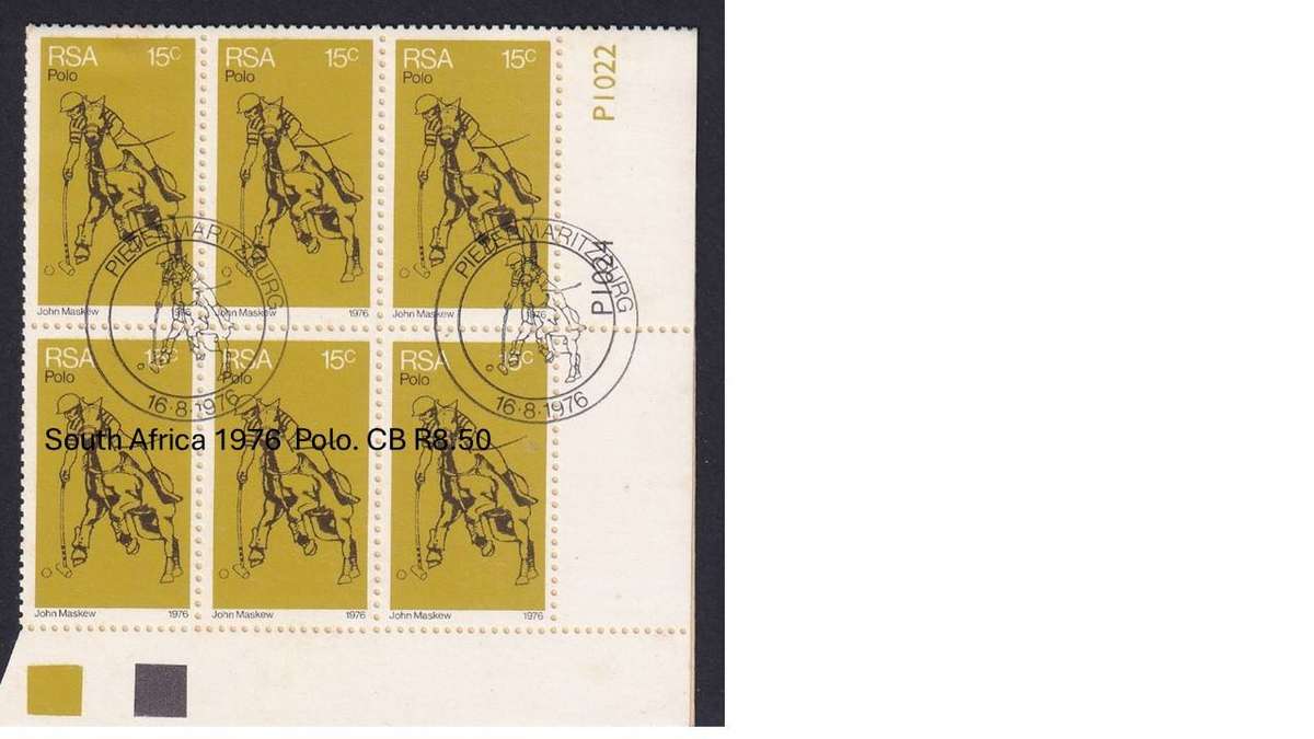 South Africa 1976  Polo. CB R8.50