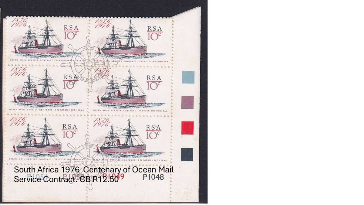 South Africa 1976  Centenary of Ocean Mail Service Contract. CB R12.50