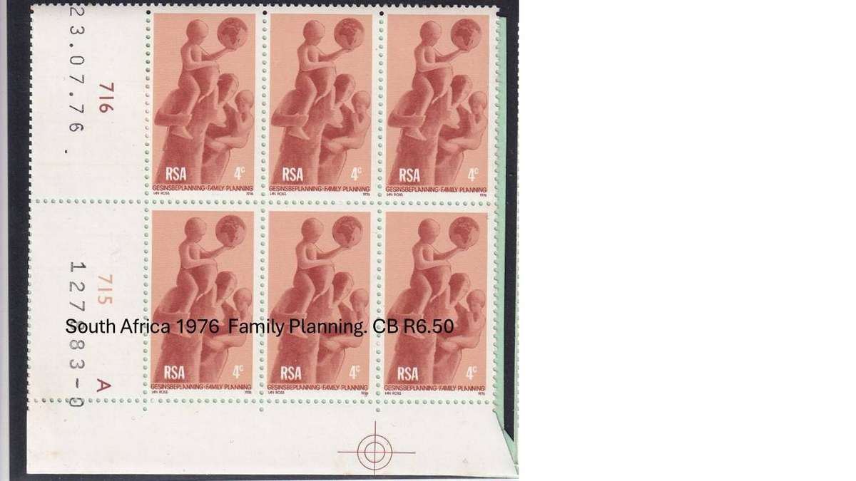 South Africa 1976  Family Planning. CB R6.50