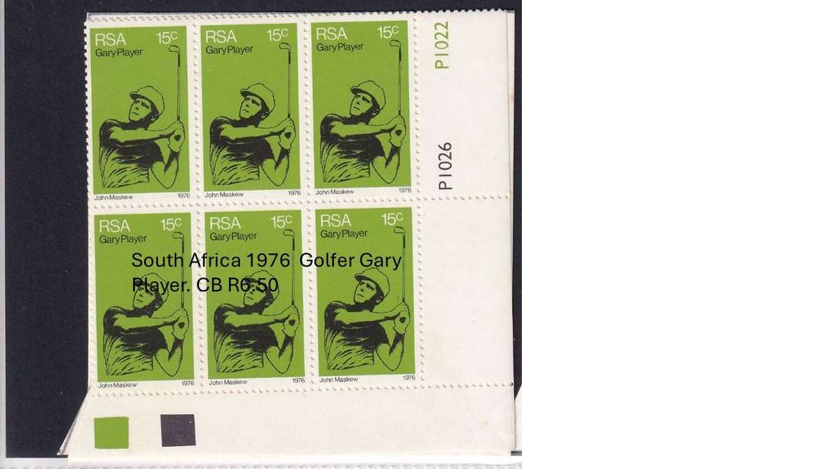 South Africa 1976  Golfer Gary Player. CB R6.50