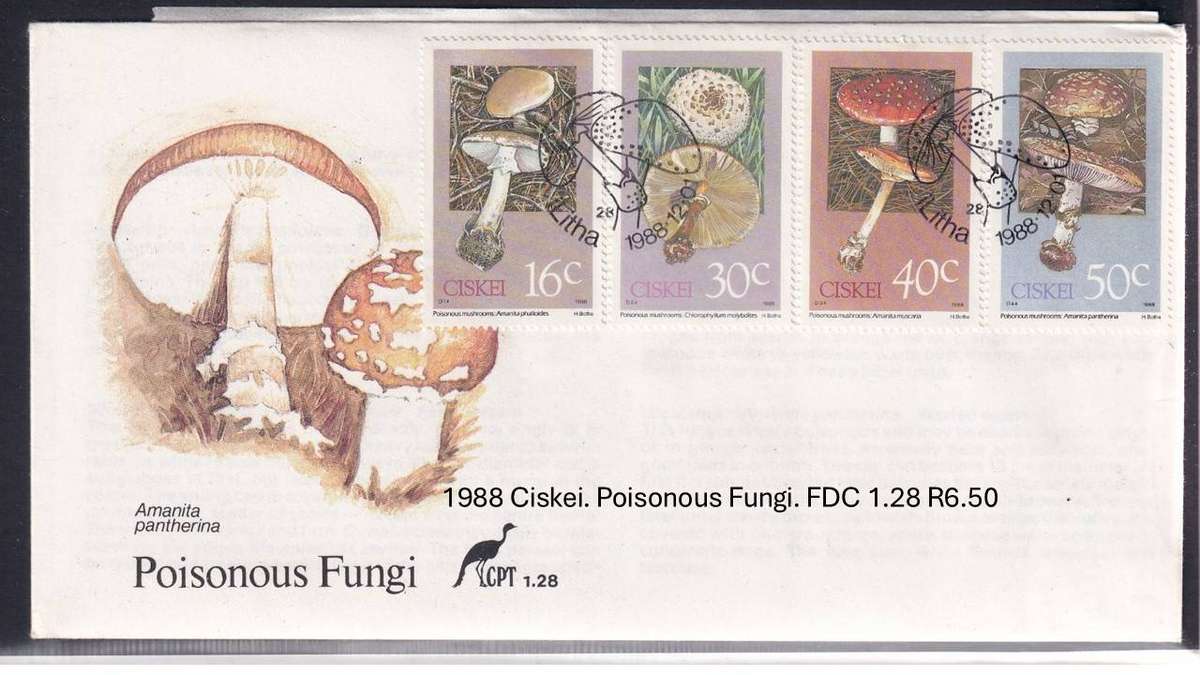 1988 Ciskei. Poisonous Fungi. FDC 1.28 R6.50