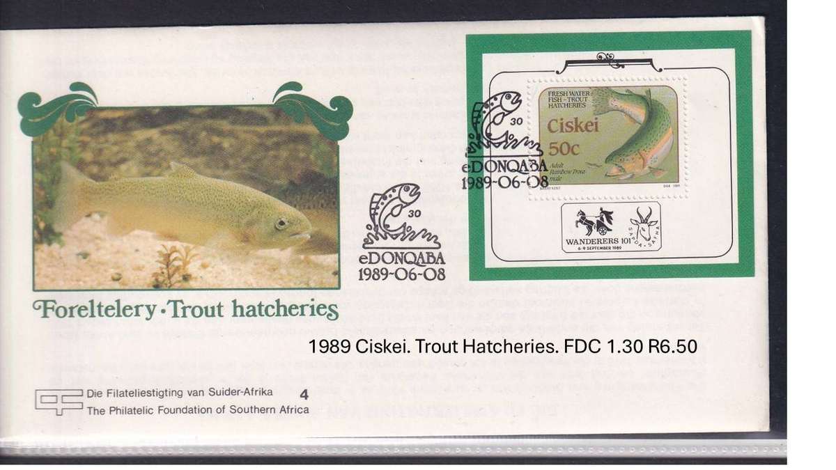 1989 Ciskei. Trout Hatcheries. FDC 1.30 R6.50