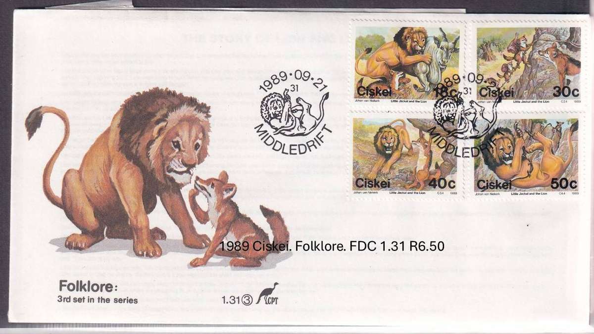 1989 Ciskei. Folklore. FDC 1.31 R6.50