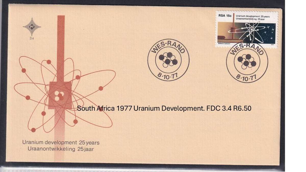 South Africa 1977 Uranium Development. FDC 3.4 R6.50