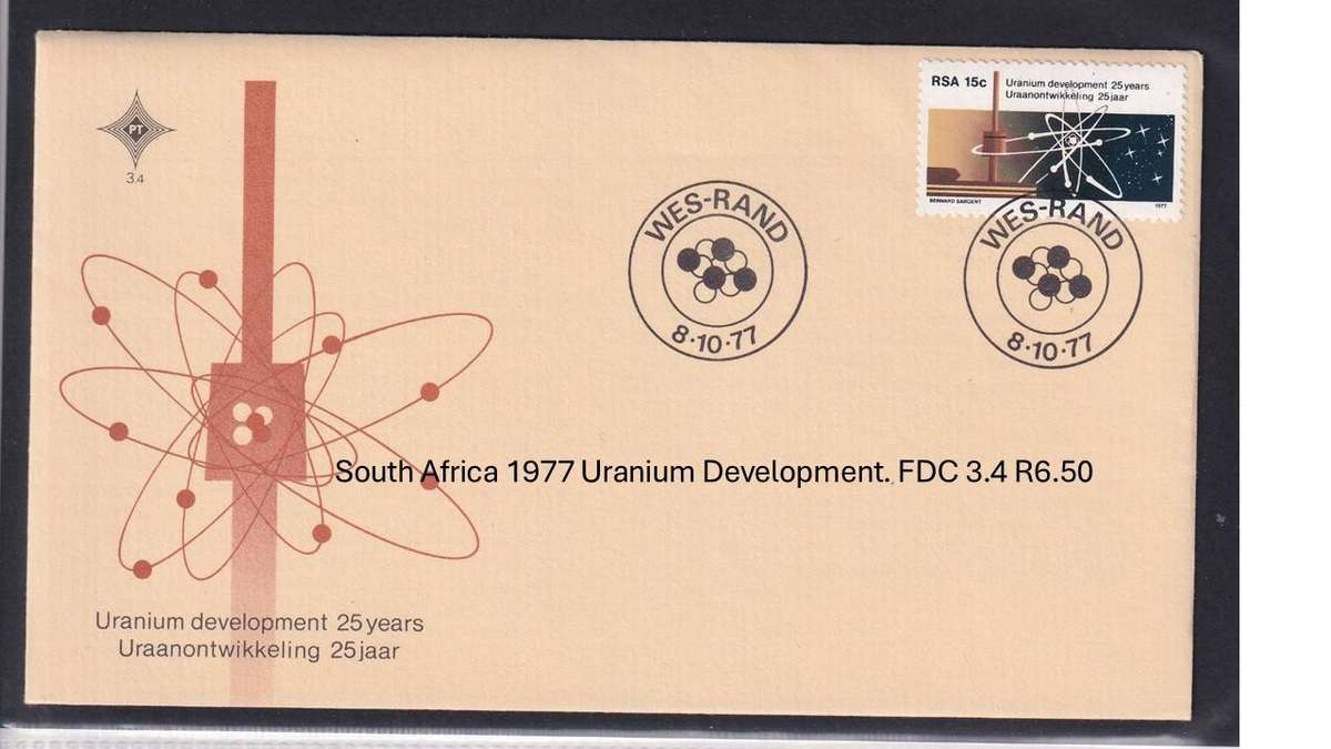 South Africa 1977 Uranium Development. FDC 3.4 R6.50
