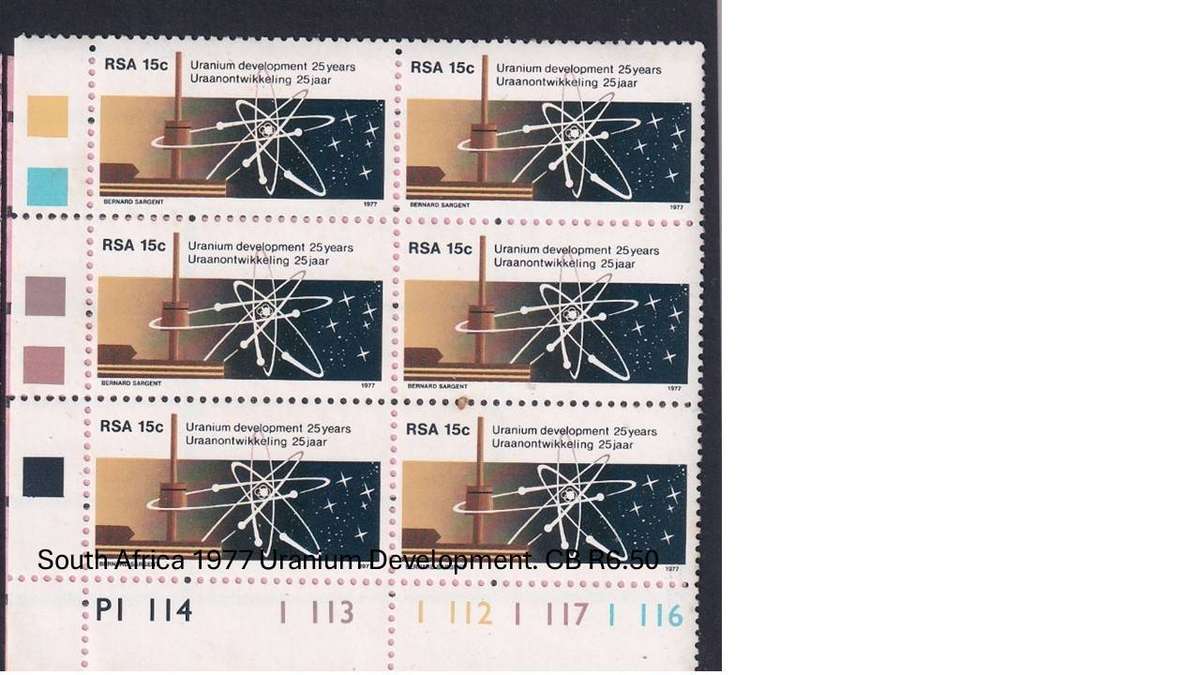 South Africa 1977 Uranium Development. CB R6.50