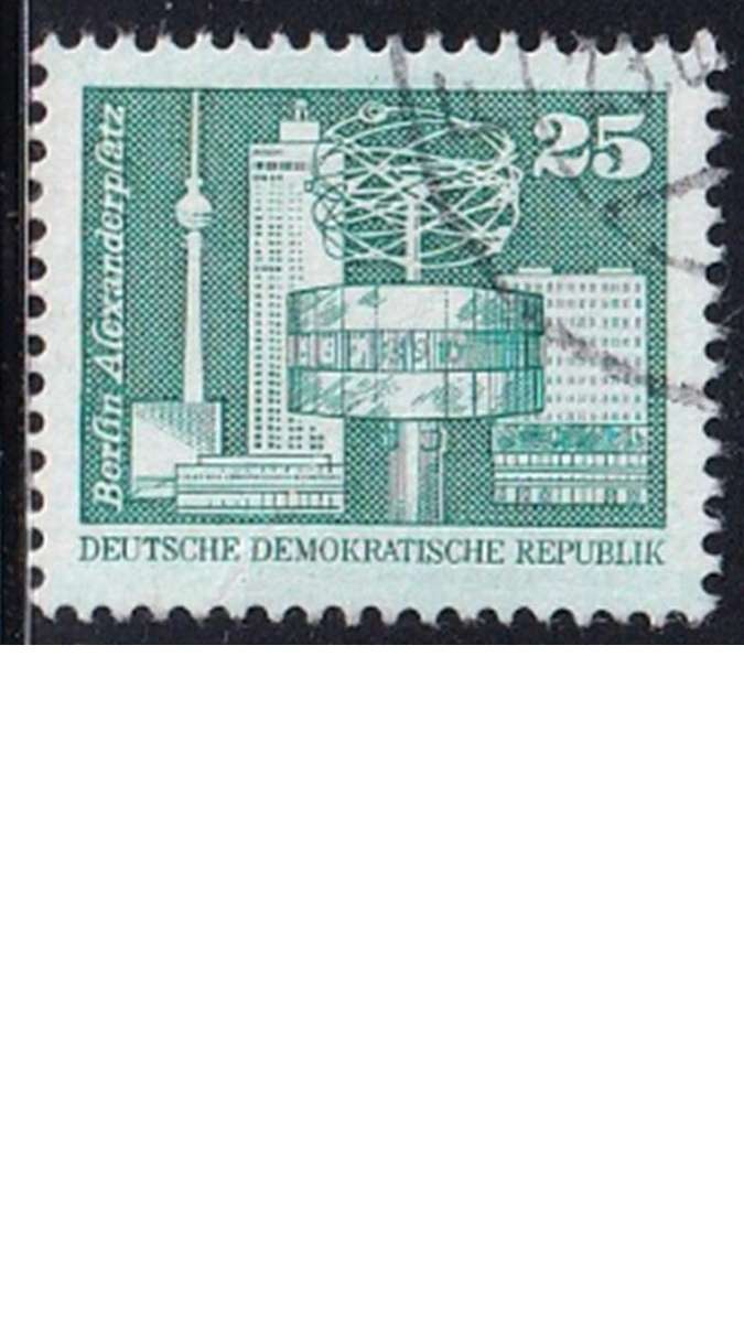 Germany 1975 Germany World Clock, Alexander Square - Small Edition, DDR.