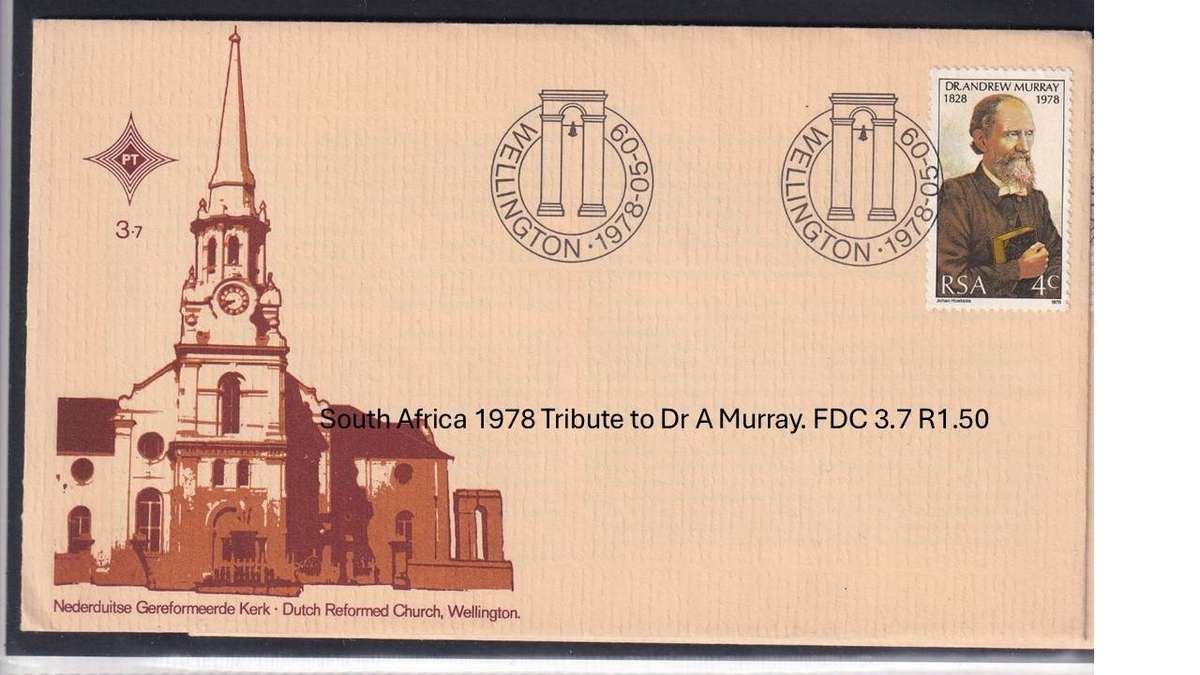 South Africa 1978 Tribute to Dr A Murray. FDC 3.7 R1.50