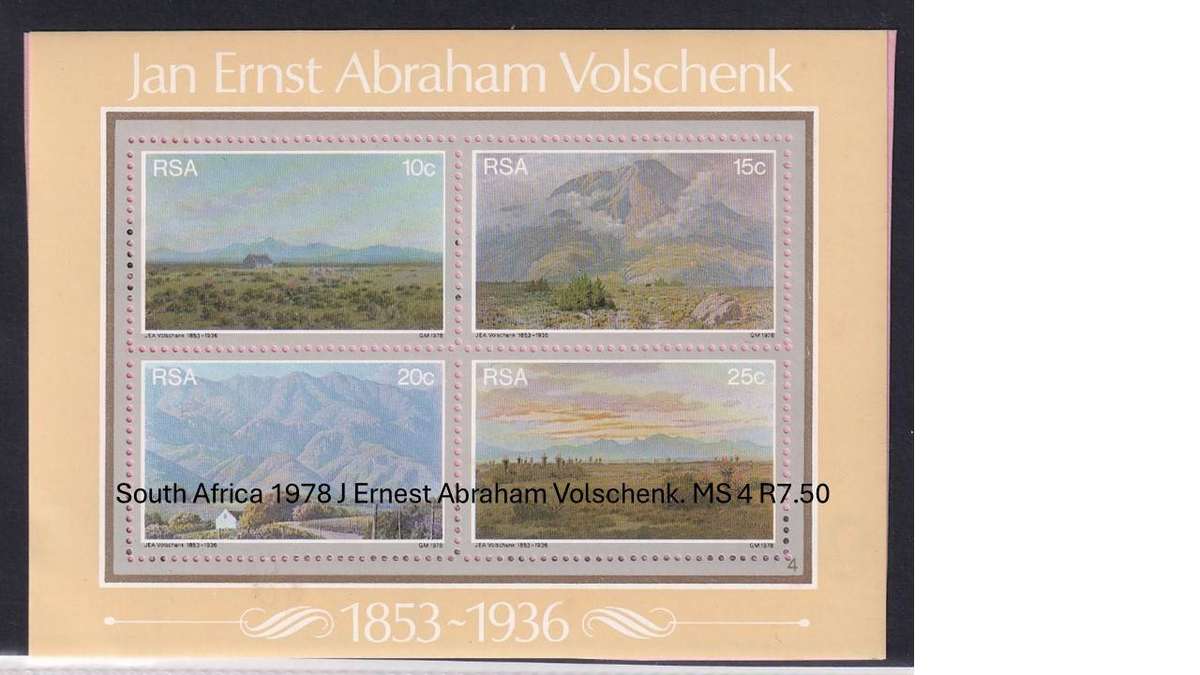 South Africa 1978 J Ernest Abraham Volschenk. MS 4 R7.50