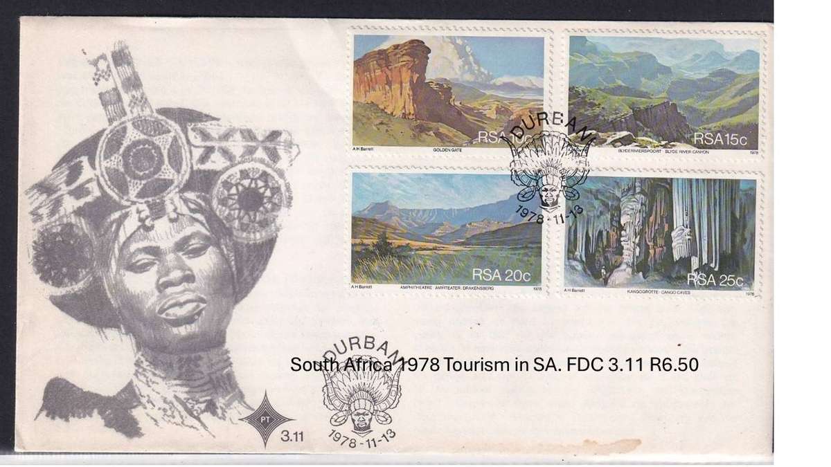 South Africa 1978 Tourism in SA. FDC 3.11 R6.50