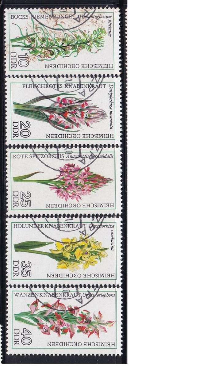 1976 Orchids, DDR. SET NOT COMPLETED.