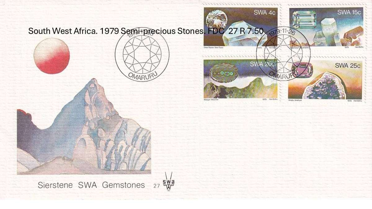 South West Africa. 1979 Semi-precious Stones. FDC  27 R 7.50