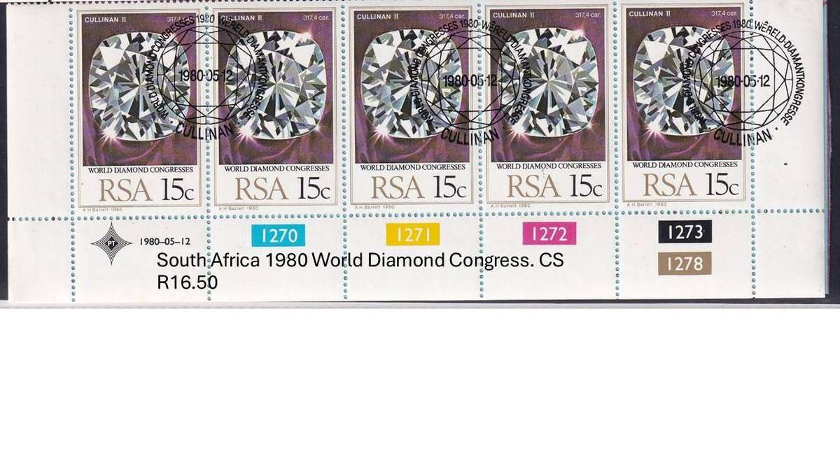 South Africa 1980 World Diamond Congress. CS R16.50