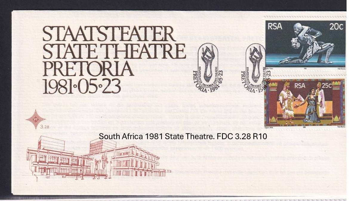 South Africa 1981 State Theatre. FDC 3.28 R10