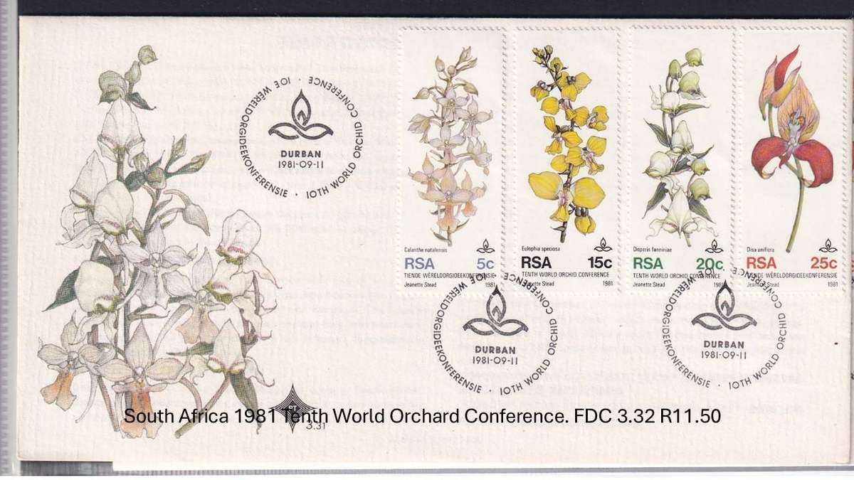 South Africa 1981 Tenth World Orchard Conference. FDC 3.32 R11.50