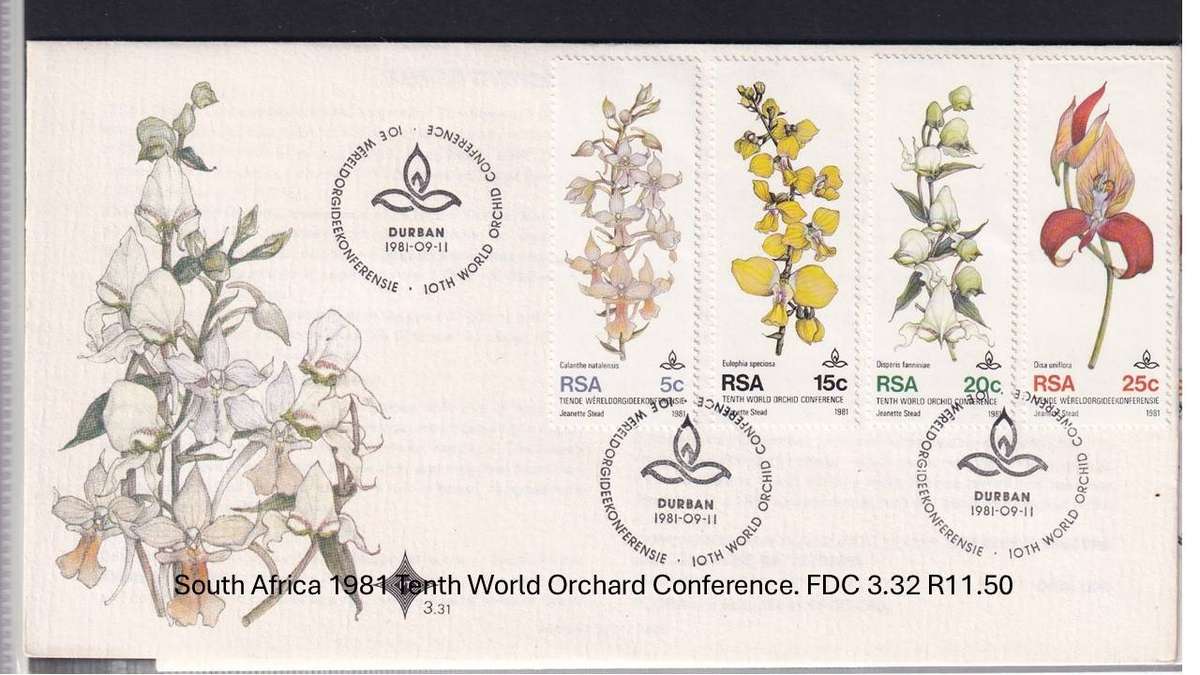 South Africa 1981 Tenth World Orchard Conference. FDC 3.32 R11.50