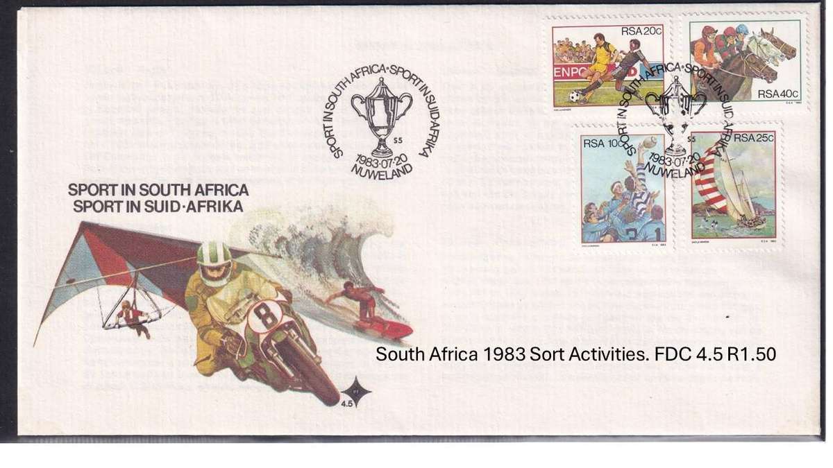 South Africa 1983 Sort Activities. FDC 4.5 R1.50