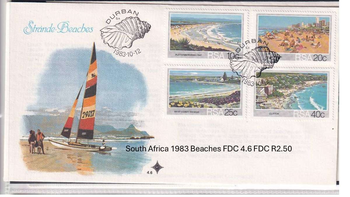 South Africa 1983 Beaches FDC 4.6 FDC R2.50