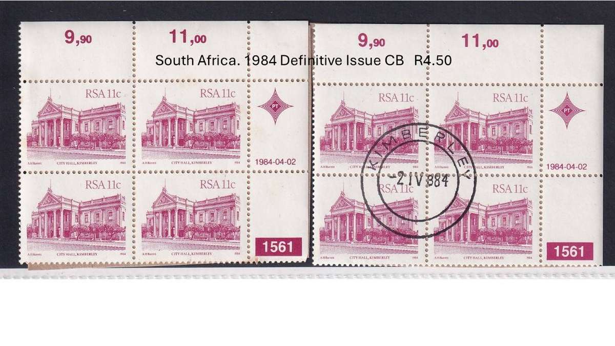 South Africa. 1984 Definitive Issue CB   R4.50