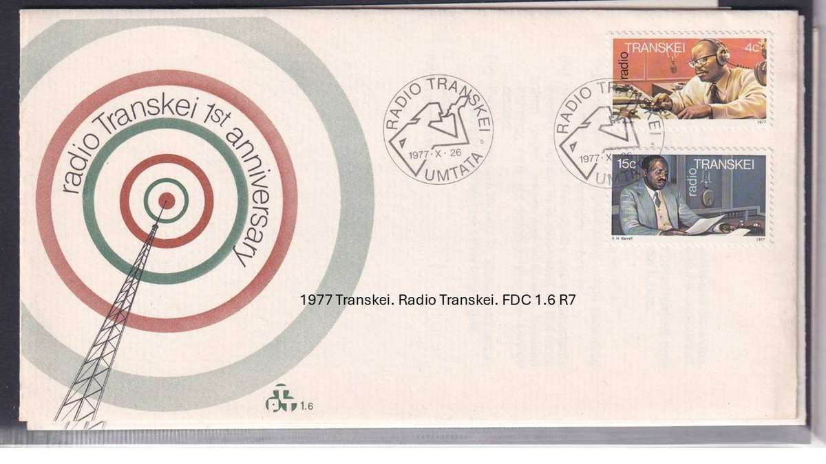1977 Transkei. Radio Transkei. FDC 1.6 R7