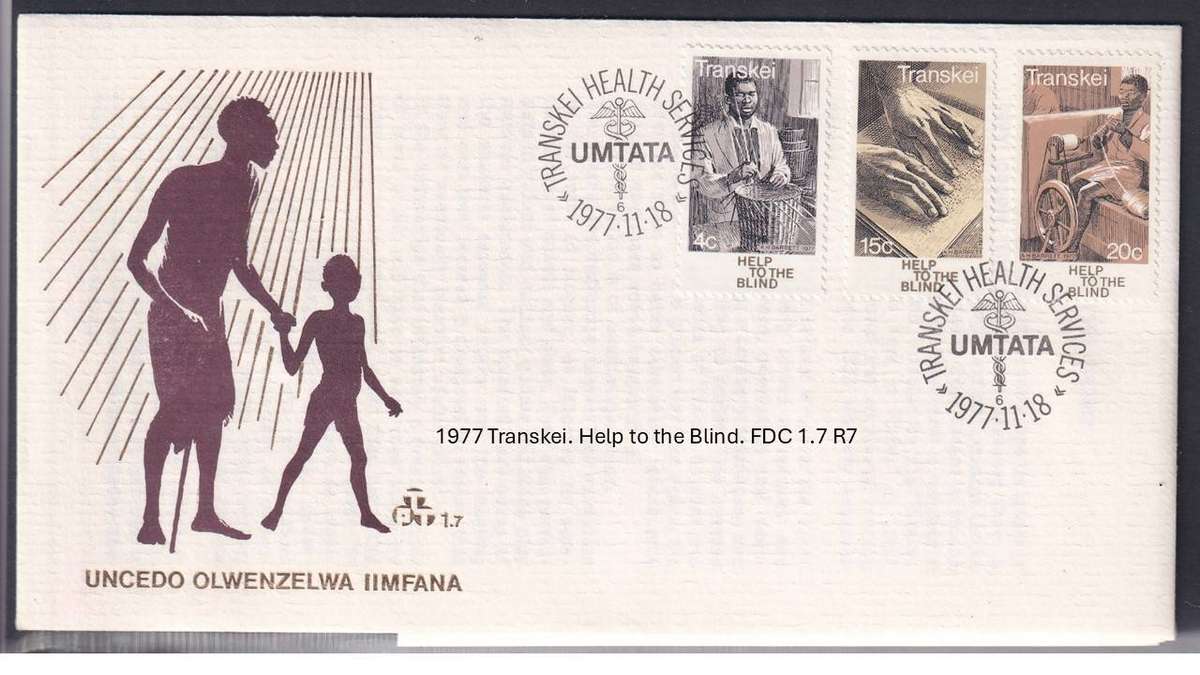 1977 Transkei. Help to the Blind. FDC 1.7 R7