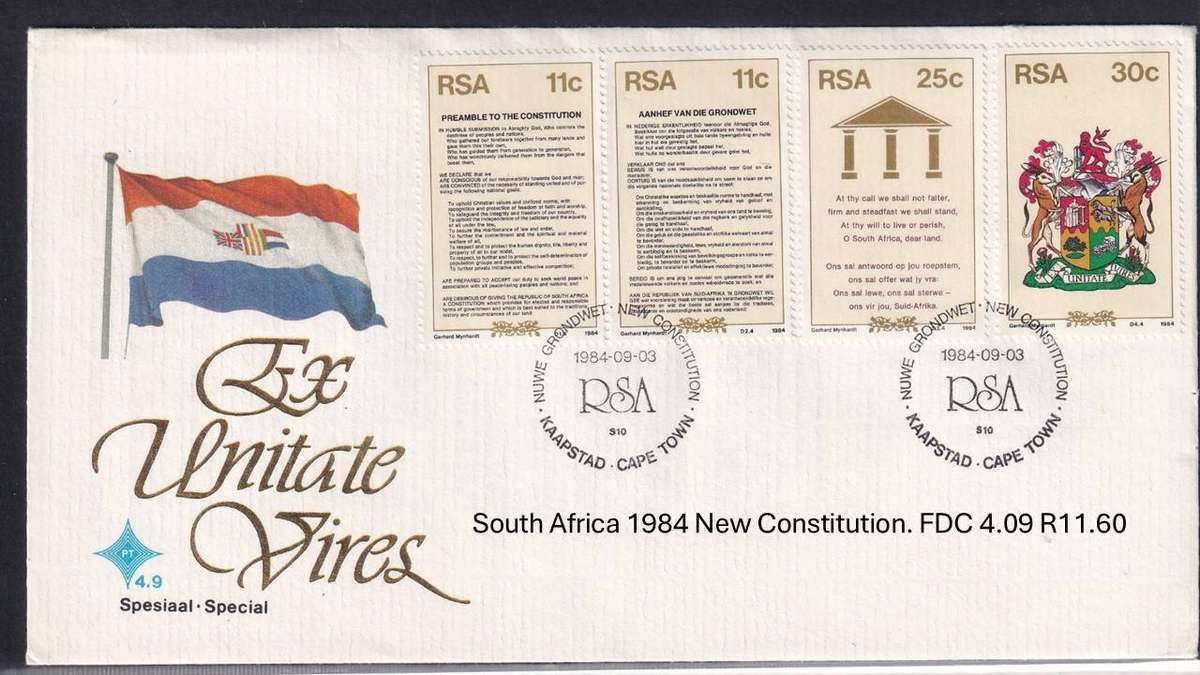 South Africa 1984 New Constitution. FDC 4.09 R11.60
